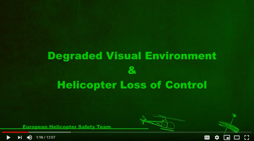 EHEST DVE and Helicopter Loss of Control video