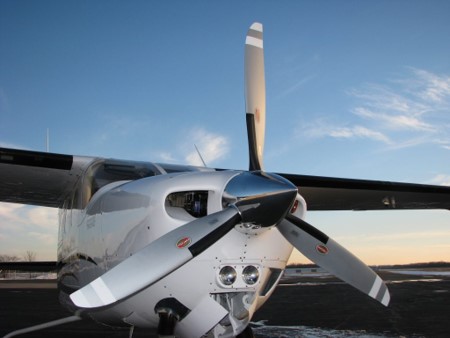 Sun on the aircraft