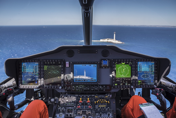 H175 cockpit with enhanced vision