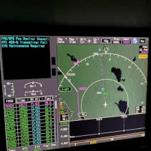 MAP display during spoofing event