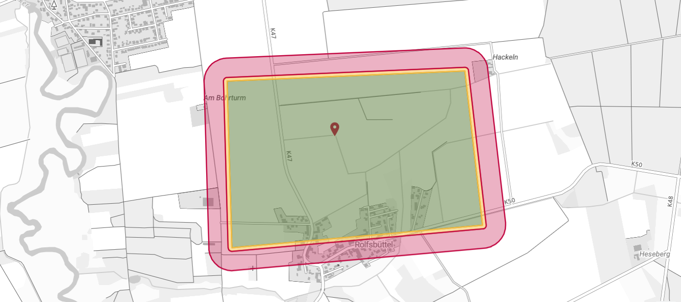 A map with a red border
Description automatically generated