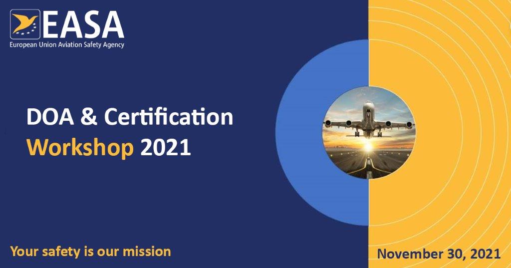 DOA & Certification Workshop 2021 - online event | EASA