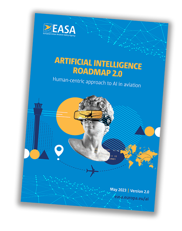 Naslovna stran časovnega načrta agencije EASA za umetno inteligenco 2.0