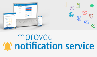 EASA Website improved notification service