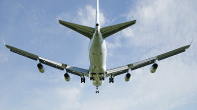 An aircraft in the air